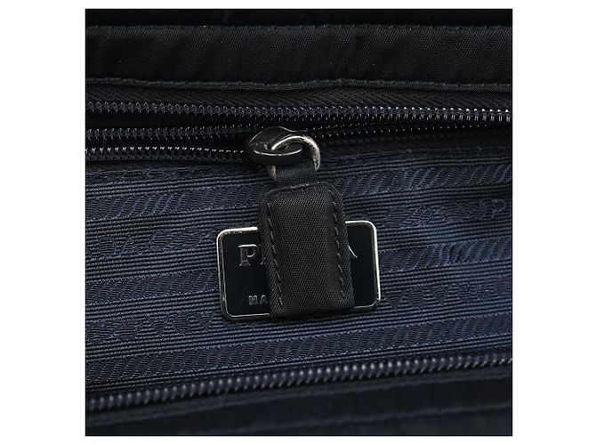 Prada Borsa Tote Tessuto Metal Nylon Navy - vista 13