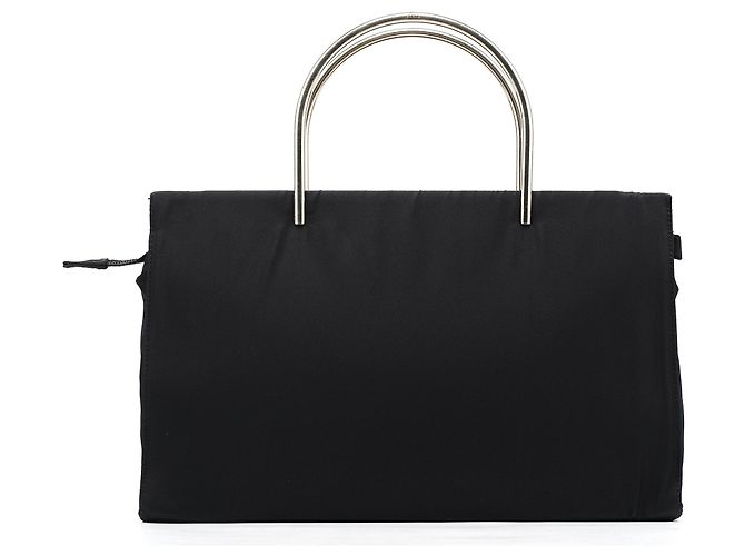 Prada Borsa Tote Tessuto Metal Nylon Navy - vista 3