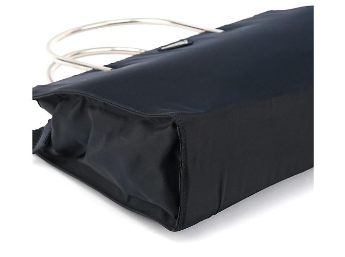 Prada Borsa Tote Tessuto Metal Nylon Navy - vista 8