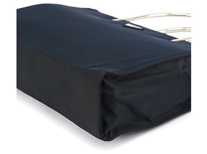 Prada Borsa Tote Tessuto Metal Nylon Navy - vista 9