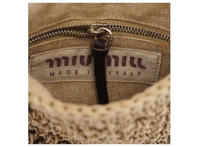 Miu Miu Borsa crossbody in rafia intrecciata Campaign 1994 - vista 8
