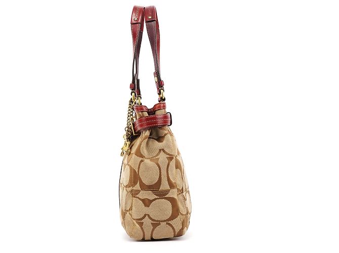 Coach 12466 Borsa Tote Hamptons in Python Beige Burgundy - vista 2