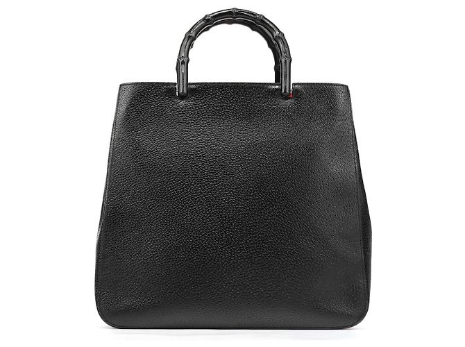 Gucci 002 1060 Borsa Tote in pelle nera Bamboo - vista 3