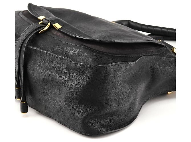 Chloé Borsa Marcie 2-Way in pelle nera - vista 10