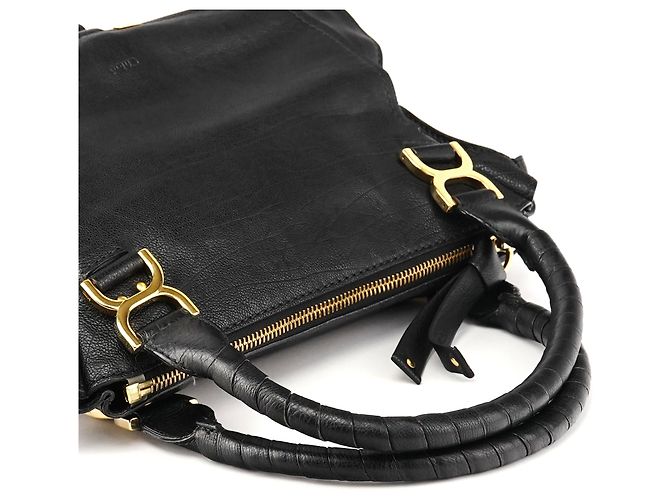 Chloé Borsa Marcie 2-Way in pelle nera - vista 11