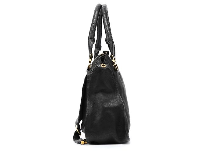 Chloé Borsa Marcie 2-Way in pelle nera - vista 2