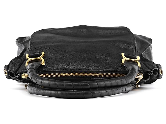 Chloé Borsa Marcie 2-Way in pelle nera - vista 4