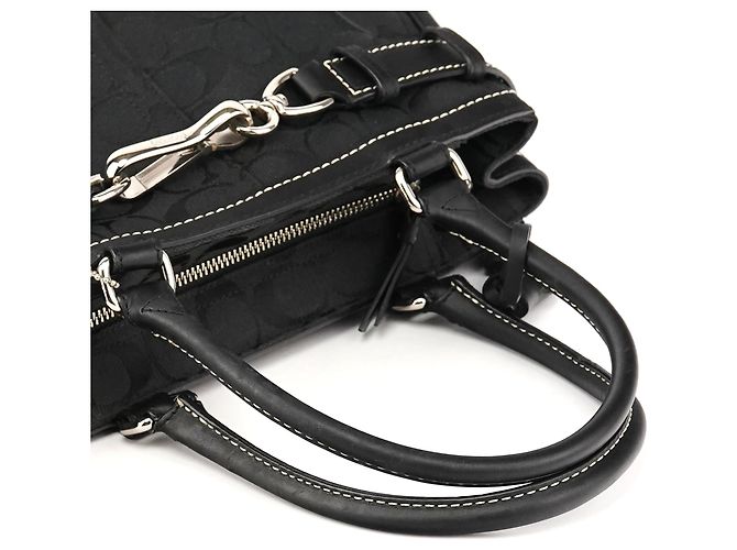 Coach Borsa Tote Hamptons Signature Nera F08K06 - vista 11