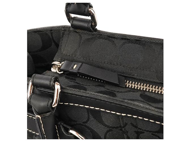 Coach Borsa Tote Hamptons Signature Nera F08K06 - vista 12