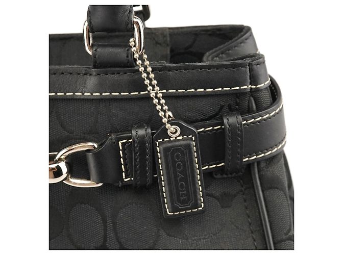 Coach Borsa Tote Hamptons Signature Nera F08K06 - vista 6