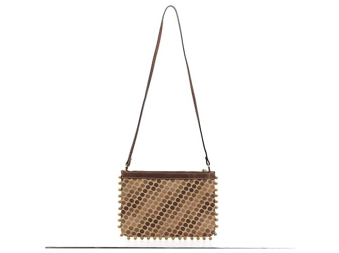 Chloé Borsa a tracolla cavallo a pois marrone - vista 2