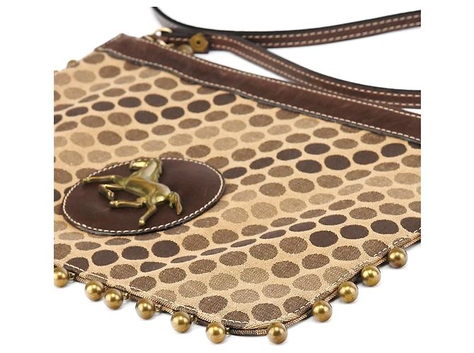Chloé Borsa a tracolla cavallo a pois marrone - vista 3