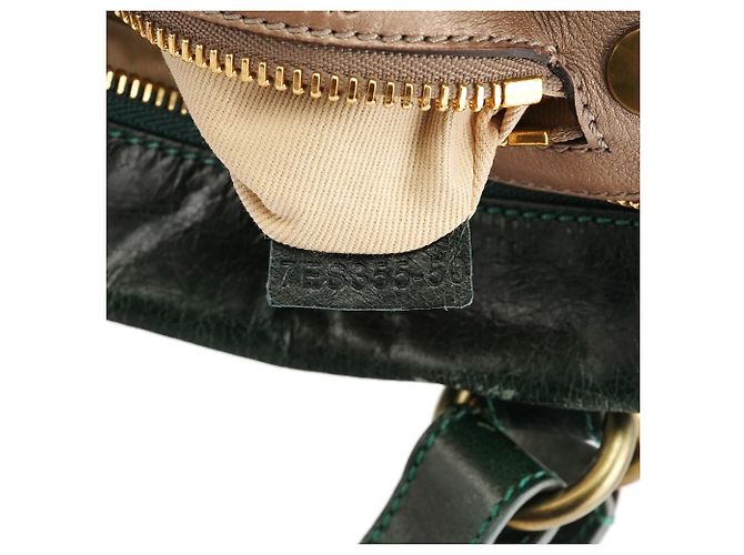 Chloé Borsa Bay 2-Way in pelle verde - vista 16