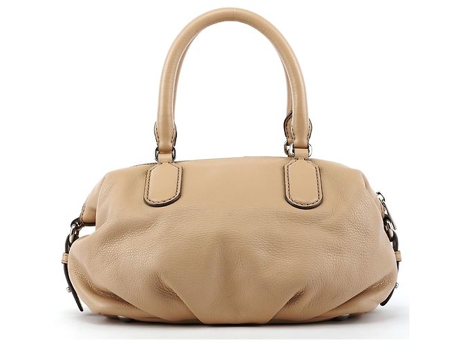 Marc by Marc Jacobs Borsa Bowling 2-Way Classic Q in pelle beige - vista 3