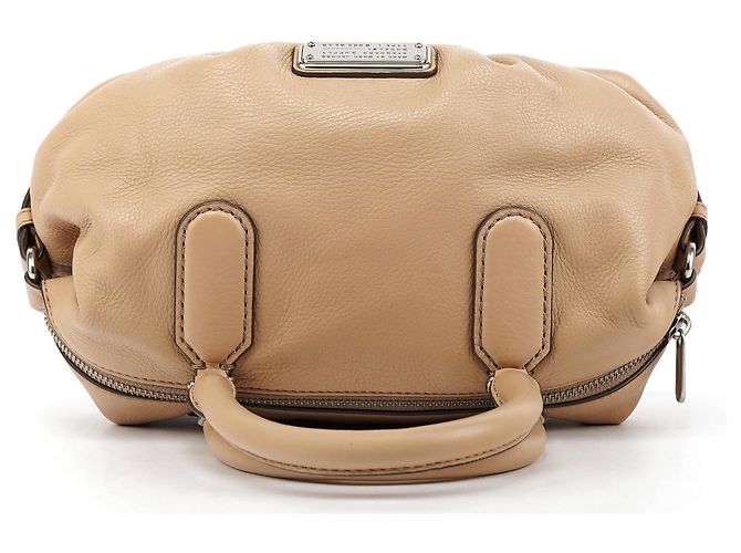 Marc by Marc Jacobs Borsa Bowling 2-Way Classic Q in pelle beige - vista 4