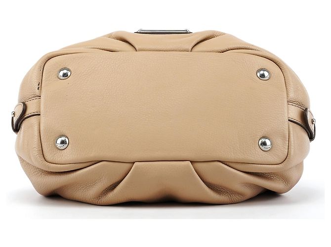 Marc by Marc Jacobs Borsa Bowling 2-Way Classic Q in pelle beige - vista 5