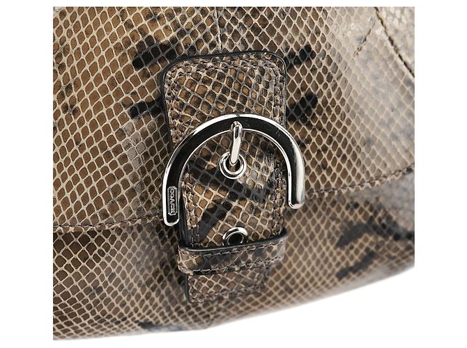 Coach Borsa a tracolla Soho in pelle embossed effetto serpente marrone - vista 6