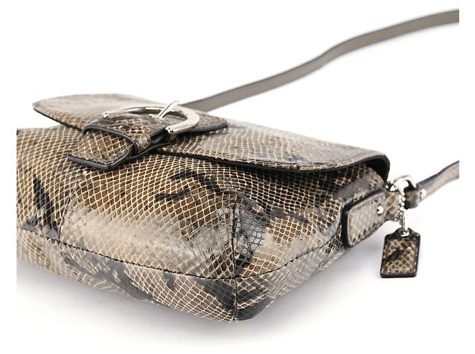 Coach Borsa a tracolla Soho in pelle embossed effetto serpente marrone - vista 9