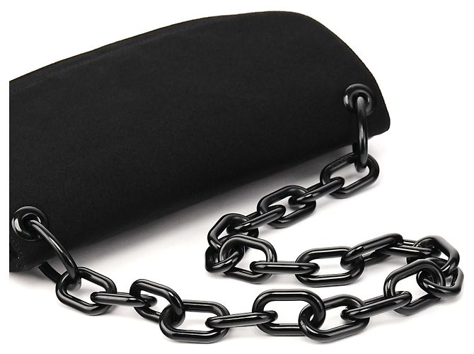 Prada Borsa a tracolla Swing Chain in Tessuto nero B6378 - vista 10