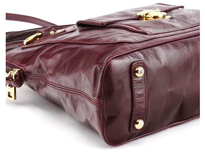 Marc Jacobs Borsa 2-Way con tasca in pelle bordeaux - vista 10