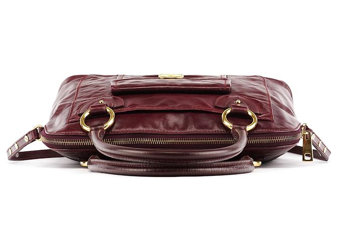 Marc Jacobs Borsa 2-Way con tasca in pelle bordeaux - vista 4