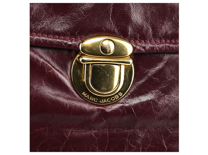 Marc Jacobs Borsa 2-Way con tasca in pelle bordeaux - vista 6