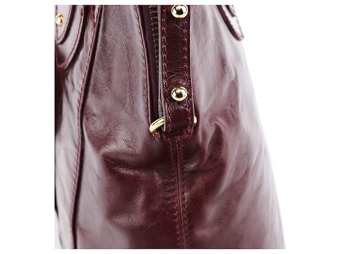 Marc Jacobs Borsa 2-Way con tasca in pelle bordeaux - vista 8