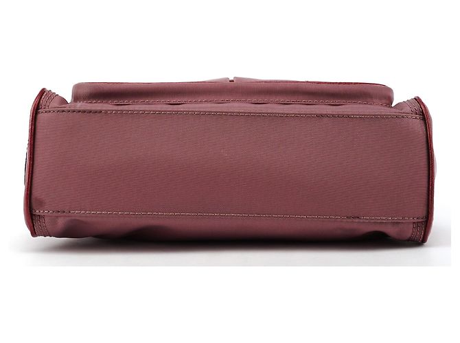 Céline Borsa a tracolla con patta in nylon e pelle rosa - vista 5