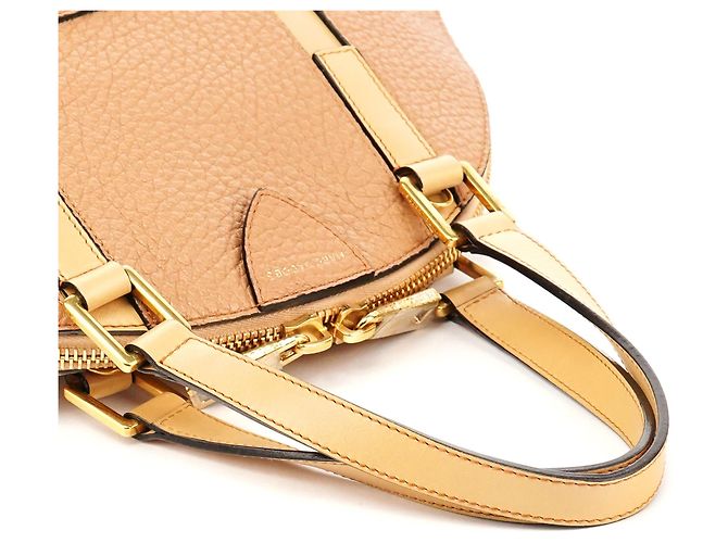 Marc Jacobs Borsa 2-Way Bowery in pelle martellata beige - vista 10