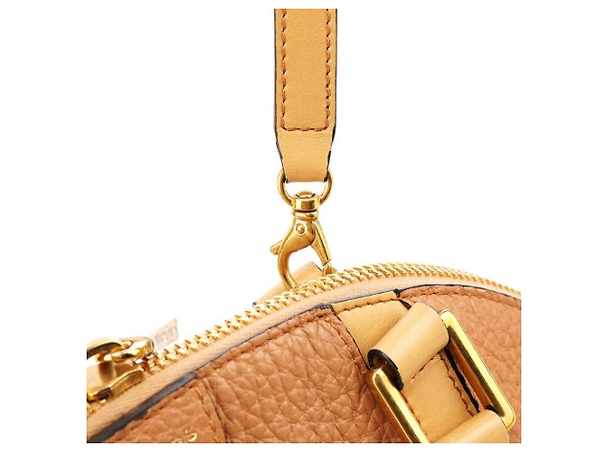 Marc Jacobs Borsa 2-Way Bowery in pelle martellata beige - vista 11