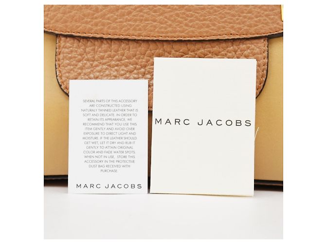 Marc Jacobs Borsa 2-Way Bowery in pelle martellata beige - vista 12