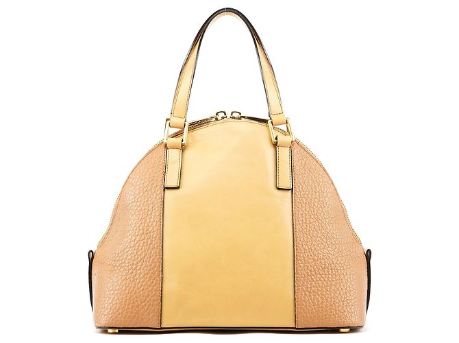 Marc Jacobs Borsa 2-Way Bowery in pelle martellata beige - vista 3
