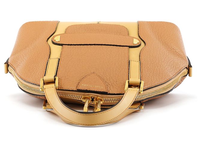 Marc Jacobs Borsa 2-Way Bowery in pelle martellata beige - vista 4
