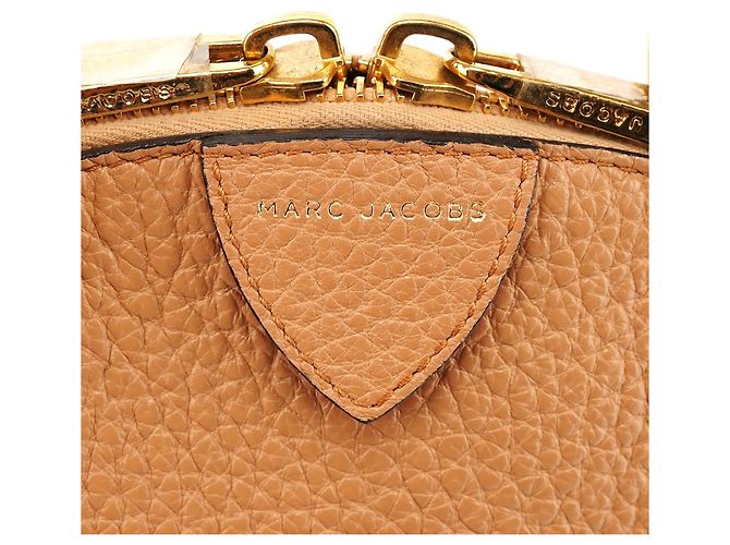 Marc Jacobs Borsa 2-Way Bowery in pelle martellata beige - vista 6