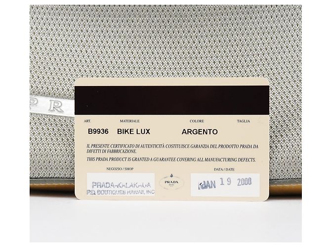 Prada Borsa a Spalla B9936 Silver Bike Lux - vista 12