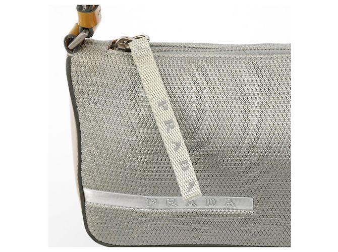 Prada Borsa a Spalla B9936 Silver Bike Lux - vista 8