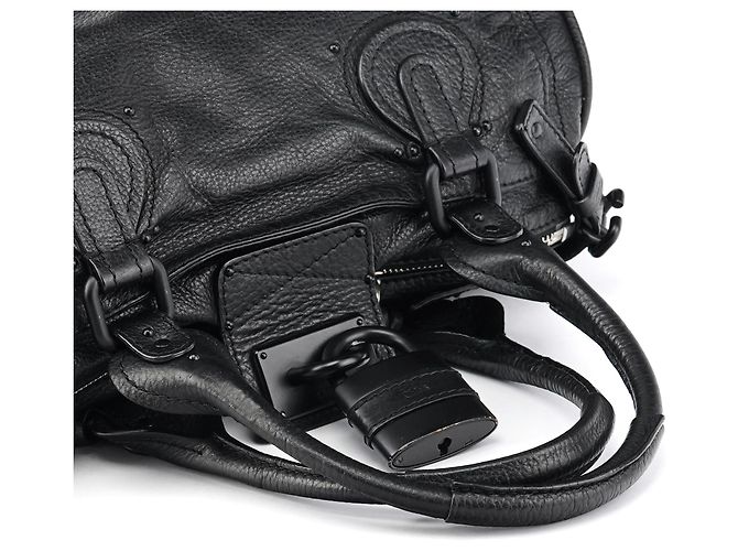 Chloé Borsa a tracolla Paddington in pelle nera - vista 12