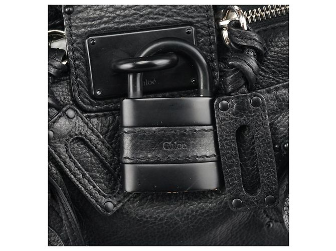 Chloé Borsa a tracolla Paddington in pelle nera - vista 6