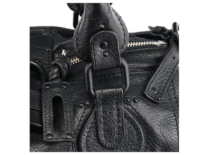 Chloé Borsa a tracolla Paddington in pelle nera - vista 7