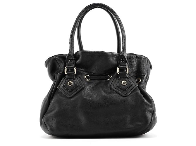Marc by Marc Jacobs Borsa Tote Classica Q in pelle nera con coulisse - vista 3