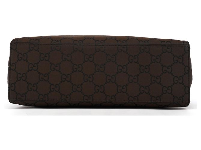 Bamboo Gucci Borsa Tote in tela GG marrone con bambù - vista 4