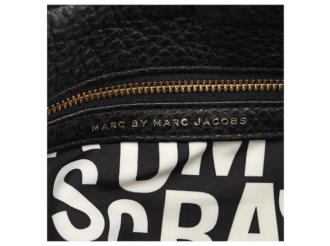 Marc by Marc Jacobs Borsa a tracolla Hobo Classic Q in pelle nera - vista 10