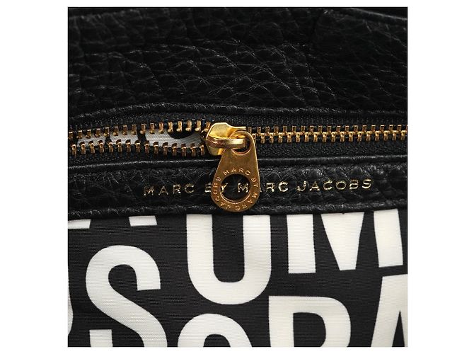 Marc by Marc Jacobs Borsa a tracolla Hobo Classic Q in pelle nera - vista 11