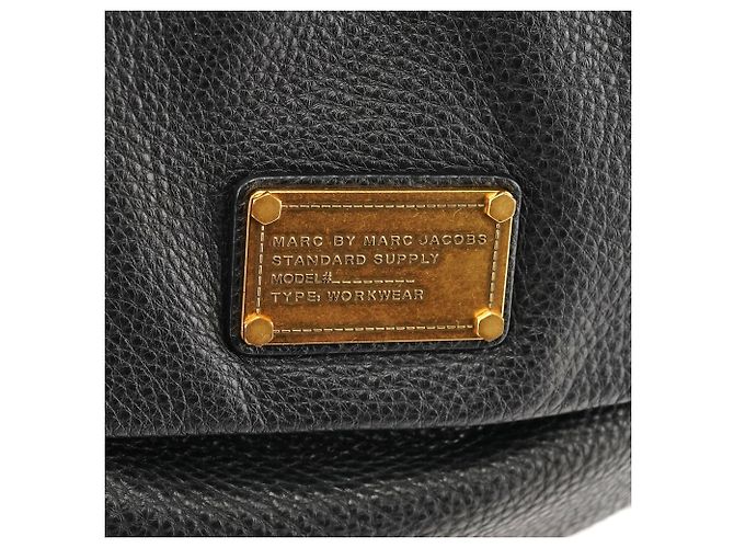 Marc by Marc Jacobs Borsa a tracolla Hobo Classic Q in pelle nera - vista 6