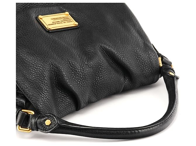 Marc by Marc Jacobs Borsa a tracolla Hobo Classic Q in pelle nera - vista 9
