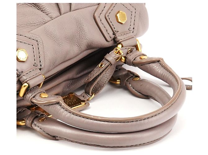 Marc by Marc Jacobs Borsa 2-Way Classic Q Baby Groovee in pelle grigia - vista 10