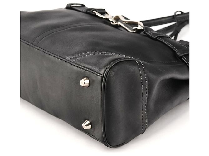 Coach Borsa Tote Hamptons in pelle nera F08A70 - vista 10