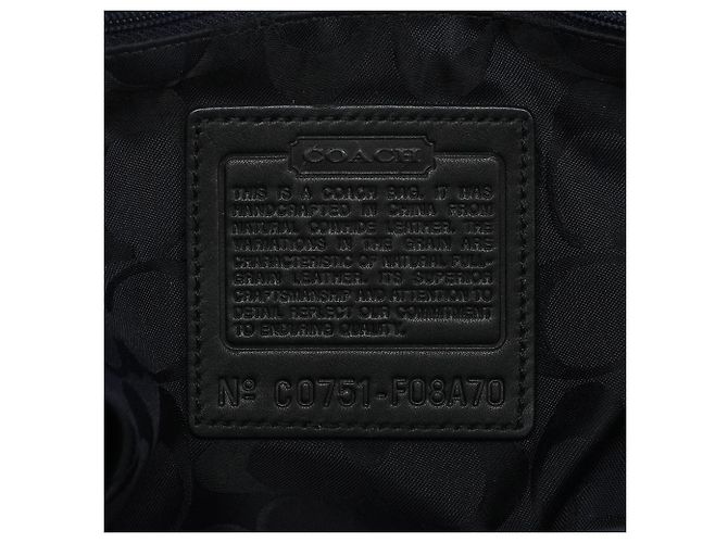 Coach Borsa Tote Hamptons in pelle nera F08A70 - vista 13