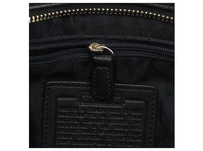 Coach Borsa Tote Hamptons in pelle nera F08A70 - vista 14
