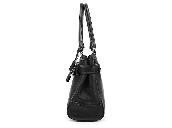 Coach Borsa Tote Hamptons in pelle nera F08A70 - vista 2